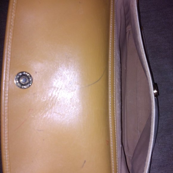 ❤️ GUCCI Micro G Logo Print Tan Canvas Leather Coated Canvas Clutch Shoulder Bag - Picture 10 of 15